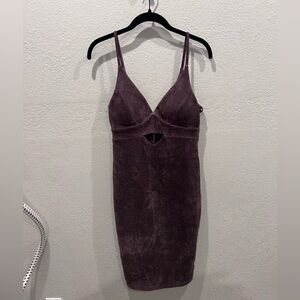 Purple Mini Dress with Spaghetti Straps